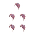 thumbnail image 2 of relayinert Turban Knot Muslim Hat Sun for Protection Comfortable Floral Print Wide Band Hair Styling Fashion Bonnet Headbands Caps Red 5Set, 2 of 6