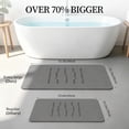 thumbnail image 2 of SYNYLIIFE Extra Large Stone Bath Mat Diatomaceous Earth Shower Mat Non-Slip Super Absorbent Diatomite Stone Bath Mats for Bathroom Floor Quick Drying Natural Easy to Clean (19" x 31", Dark Grey), 2 of 7