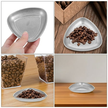 

WHAMVOX 2pcs Coffee Bean Dosing Tray Metal Coffee Dosing Vessel Coffee Bean Weighing Dish Stainless Steel Tray for Coffee Bar Accessories and Espresso Machine Accessory
