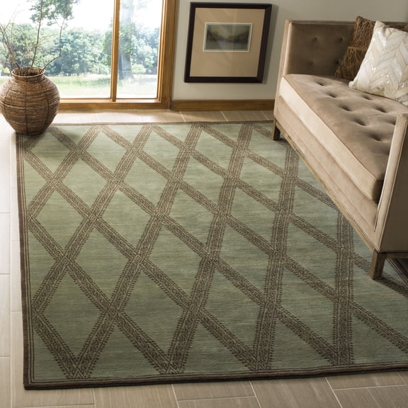 Safavieh Thomas O'Brien Jaye Geometric Wool Area Rug, Ocean, 6' x 9'