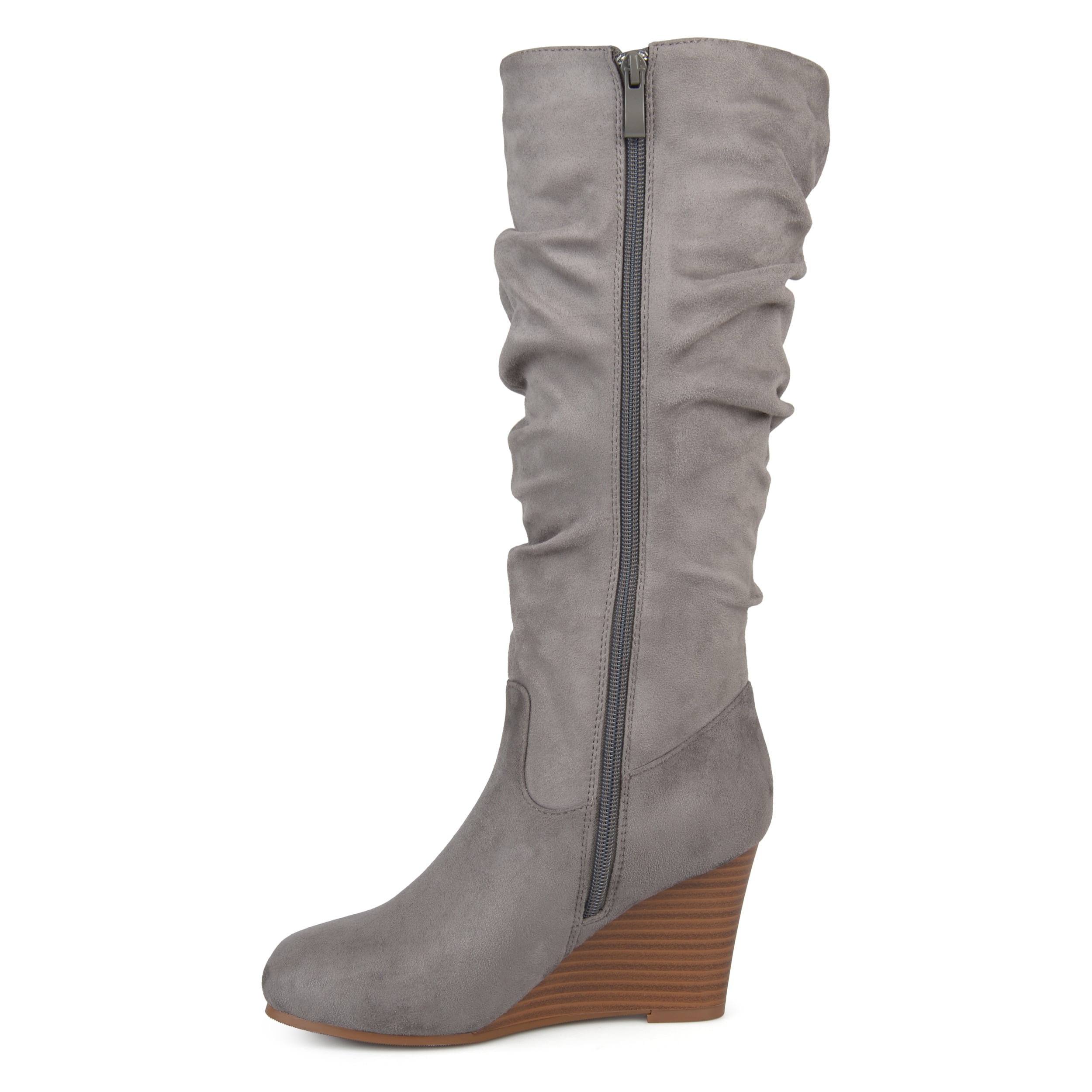 Journee Womens Haze Wedge Knee High Boots