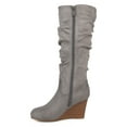 thumbnail image 3 of Journee Womens Haze Wide Calf Wedge Knee High Boots, 3 of 10