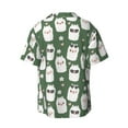thumbnail image 2 of KLL Alpaca Faces Print Men's Shirt Short Sleeve Button Down Summer Cuba Beach Shirts- 4X-Large, 2 of 7