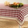 thumbnail image 2 of Buffalo Check Plaid Tablecloth - Burgundy - 60-in x 84-in, 2 of 4