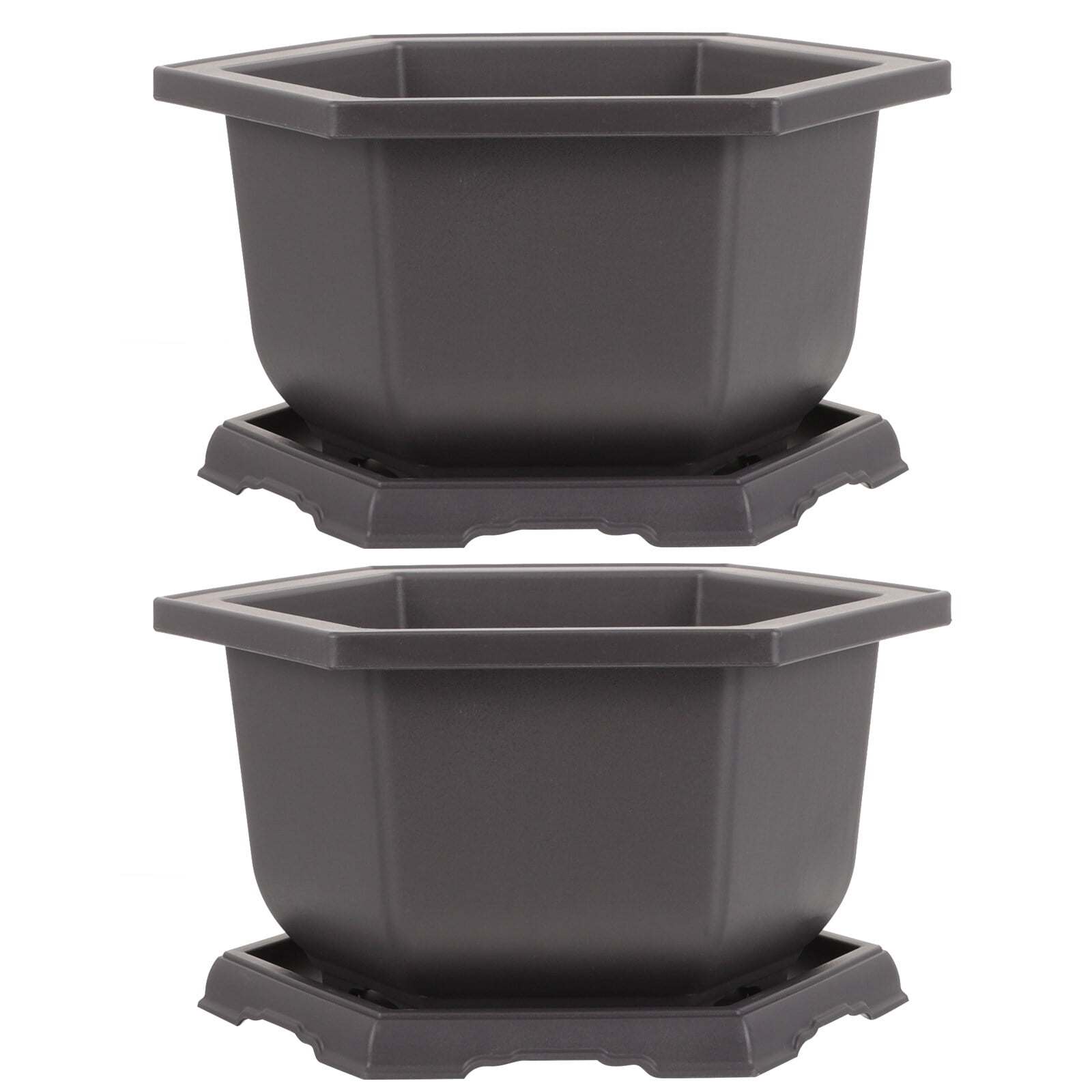 2 Sets Plastic Plant Pots Flower Pot for Garden Plastic Flower Pot