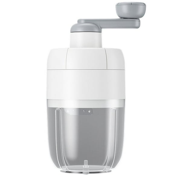 Home Manual Ice Crusher Slush Machine with Stainless Steel Blade Portable Detachable Slushie Machines White