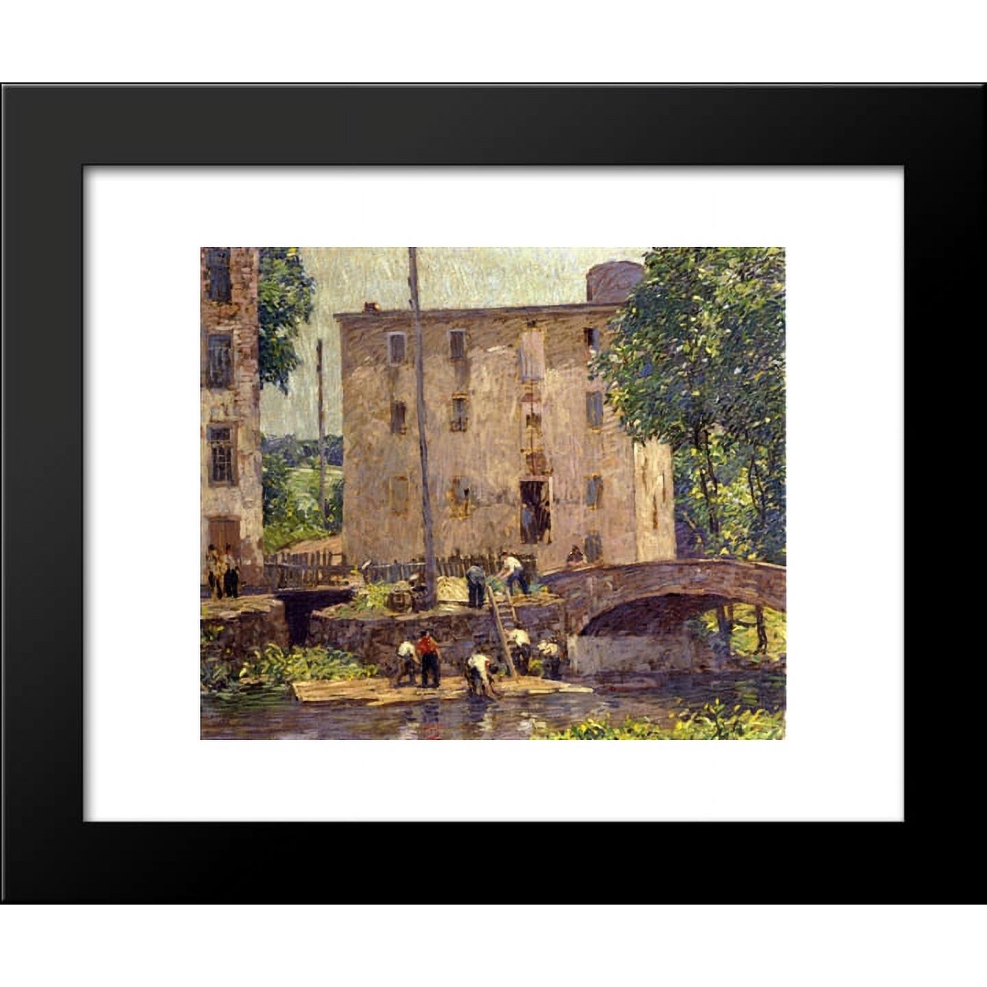 Repairing the Bridge 20x24 Framed Art Print by Robert Spencer