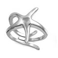 thumbnail image 1 of Sterling Silver Women's Starfish Ring 925 Band 21mm Jewelry Female Male Unisex Size 8, 1 of 4