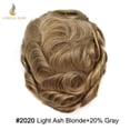 thumbnail image 3 of Lyrical Hair Toupee for Men Fine Mono Mens Toupee Human Hair Replacement Systems Monofilament with NPU Hairpiece for Man Black Brown Blonde Gray Hair Wig Unit, 3 of 7