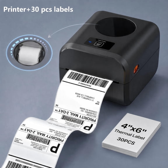 Phomemo A641M Bluetooth Shipping Label Printer 4x6, 2026 Upgraded Thermal Label Printer with Built-in Paper Bin, Thermal Printers for Small Business & Shipping Packages, Compatible with Amazon, Tikto