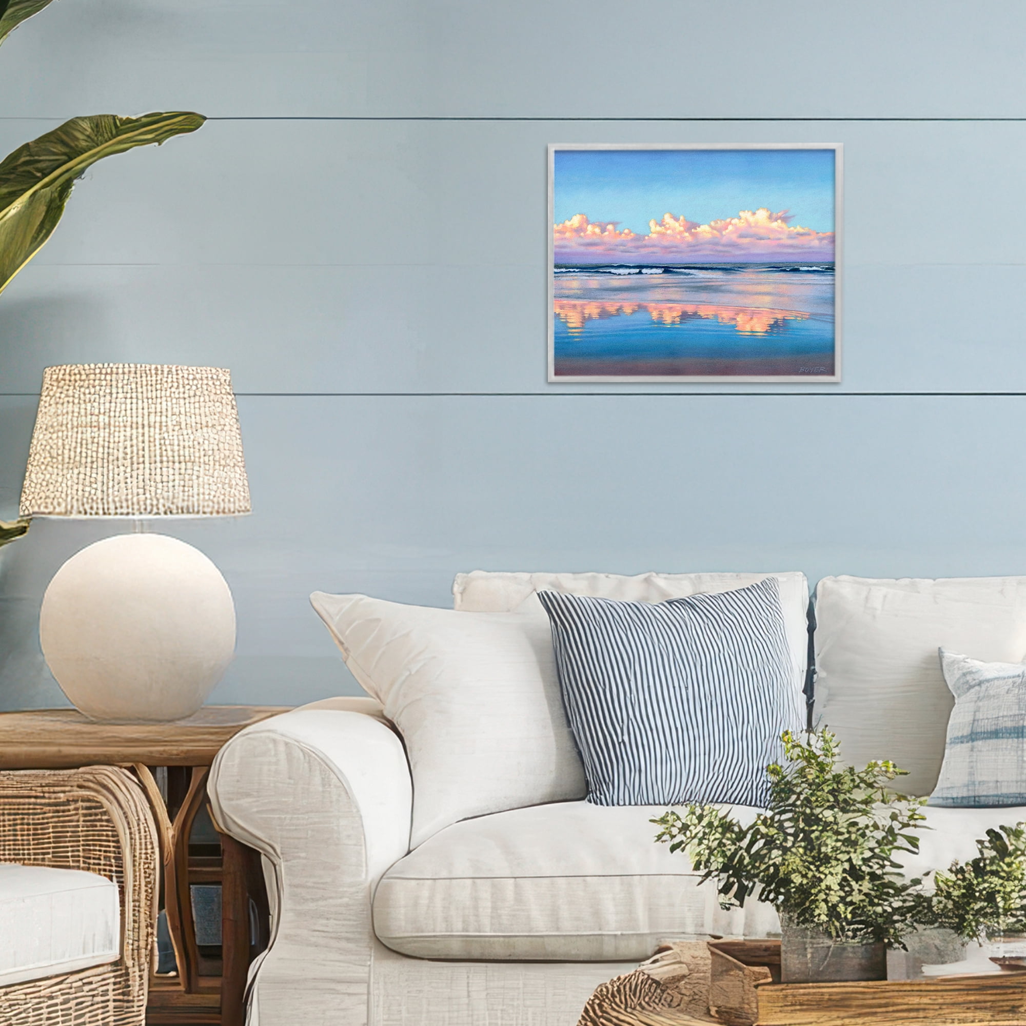 Stupell Industries Cloud Illusions Reflection Gray Framed Giclee Art, design by Susy Boyer