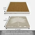 thumbnail image 7 of Absorbent Stone Tumbled Tile Coasters, Fan Palm I, Set of 4, 7 of 7