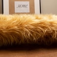 thumbnail image 4 of Ultra Soft Faux Sheepskin Fur Shag Rug Light Brown 4' x 6' Sheepskin, 4 of 7