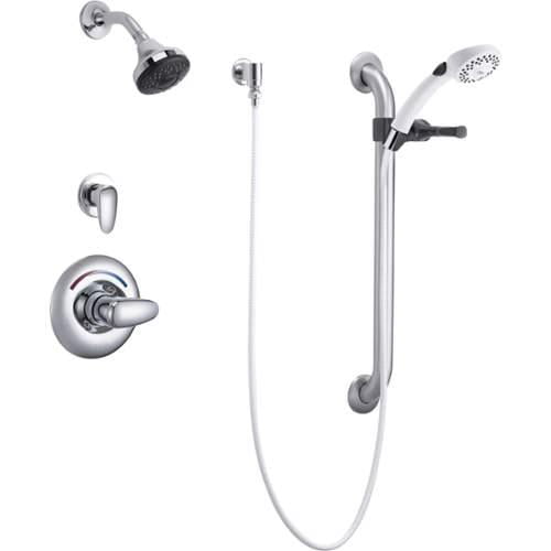 Delta T13H332 Pressure Balanced with Single Function Shower Head Hand