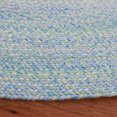 thumbnail image 3 of SAFAVIEH Braided Lyla Solid Polyester Reversible Area Rug, Green/Blue, 4' x 4' Round, 3 of 11