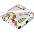 thumbnail image 3 of Cute Sushi Blanket Japanese Food Kawaii Sushis Roll and Love Throw Blankets Gifts for Kids Adults Lightweight Soft Fleece Cozy for Sofa Couch Bed Room Birthday Decor 40x50in, 3 of 6