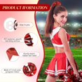 thumbnail image 3 of 3 Pcs Cheerleading Pom Poms and Large Cheerleader Hair Bow Metallic Cheer Supplies for Team Spirit Sports Dance Cheering, 3 of 7