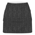 thumbnail image 4 of Miluxas Skorts for Women Casual Stripe Print Athletic Golf Tennis Short Skirts Summer Skort with Pockets Black, 4 of 5