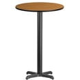 thumbnail image 1 of Pemberly Row 24" Round Laminate Wood Top Bar Table in Black/Natural, 1 of 2