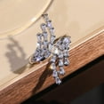thumbnail image 5 of Elegant CZ Crystal Feather Wrap Ring Open Statement Ring for Women Rhinestone Angel Wing Promsie Engagement Rings Wedding Band, 5 of 5