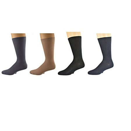 Sierra Socks 100% Diabetic Cotton True Rib Men Crew Smooth Toe Socks M11 2334