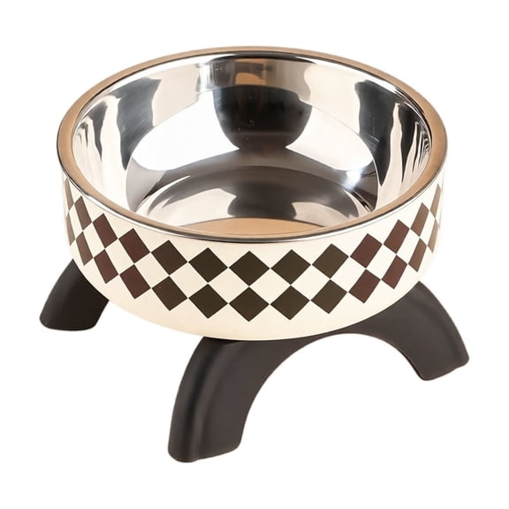 Elevated Cat Bowl , 5.7 inch Cute Stainless Steel Raised Food Water Bowls with High Stand for Indoor Cats Feeding, 4 Pack