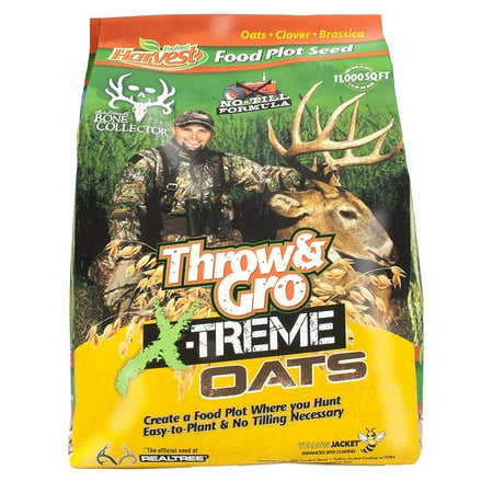 Evolved Harvest Throw & Gro Xtreme Oats Deer Food Plot Seed, Ingredients: Tetraploid Annual Ryegrass, Forage Oats, Forage Rape, Red Clove By Evolved (Best Oats For Food Plot)