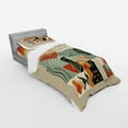 thumbnail image 2 of Ambesonne Monstera Bedding Set 3 Pcs, Mid Century Boho Abstract, Twin, Cinnamon Pale Sage Green, 2 of 2