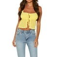 thumbnail image 2 of Coduop Women's Ruffle Trim Lace Up Sleeveless Camisole Summer Casual Cami Top Vest, 2 of 7