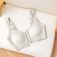 thumbnail image 4 of Zpanxa Wireless Bras for Women Front Zipper Push-up Seamless Breathable Adjustable Straps Everyday Bra Gray 38BC, 4 of 4