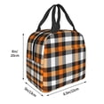 thumbnail image 3 of Honeii Orange Plaid Print Lunch Bag Women, Lunch Box Lunch Bag for Women Adult Men, Small Leakproof Cute Lunch Tote Large Capacity Reusable, 3 of 8