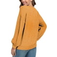 thumbnail image 4 of WUJINXIA Womens Long Sleeve Tops Round Neck Dress Shirts Casual Basic Pullover, 4 of 5