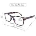 thumbnail image 5 of DOOViC Bifocal Reading Glasses 2.00 2 Pack Black/Tortoise Spring Hinge Quality Blue Light Blocking Readers for Women Men, 5 of 7