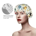 thumbnail image 4 of Balery Dogs Funny Pets Shower Caps, Double Layer Waterproof Shower Cap, Double Layers Reusable Shower Cap With Soft Comfortable For Long Thick Hair Soft Bath Shower Hair Caps, 4 of 9