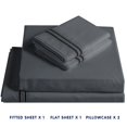 thumbnail image 4 of Subrtex 4-Piece 1600 Thread Count Microfiber Bed Sheet Set Super Soft with 40% Tencel and 60% Cotton (Full, Dark Gray), 4 of 11