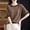 Gold, variant on BUIGTTKLOP Cotton Sweaters for Women Short Sleeve Knit Tops Hollow out Crewneck Pullover Top
