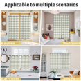 thumbnail image 6 of Boho Sage Green Stripe Kitchen Curtains Short 54 Inch Length, Abstract Geometric White Minimalist Grommet Top Bedroom Living Room Curtains, Light Filtering Cafe Curtain Drapes 2 Panels Set 84''x54'', 6 of 9