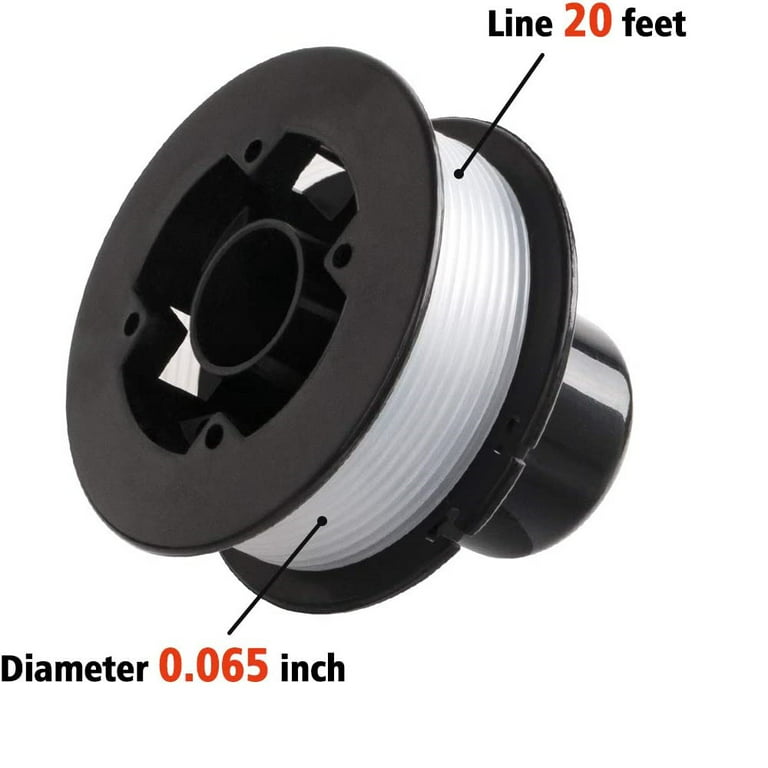 BLACK+DECKER Trimmer Line Replacement Spool, Replacement Spool, .065-Inch  (RS-136-BKP)