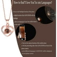thumbnail image 5 of Custom Photo Projection Necklace with Picture Inside I Love You Necklace 100 Languages Personalized Photo Projection Anniversary Valentines Day Gifts for Women, 5 of 11