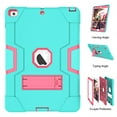 thumbnail image 7 of New iPad 9.7" 2018/2017 Case, Mignova Heavy Duty rugged Hybrid Protective Case with Build In Kickstand For Apple iPad 9.7 2018/2017 A1893 A1822 A1836(Aqua+Pink), 7 of 7