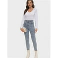 thumbnail image 5 of Long Sleeve Shirts for Women Sexy V Neck Tops Fitted Tight T Shirts Basic Tee, 5 of 6