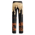 thumbnail image 5 of Satingcolo Halloween Pajamas Women Stretch Lounge Pants Comfy Pjs Sleep Bottoms Soft Pajama Pants Cute Trousers Loose Palazzo, 5 of 5