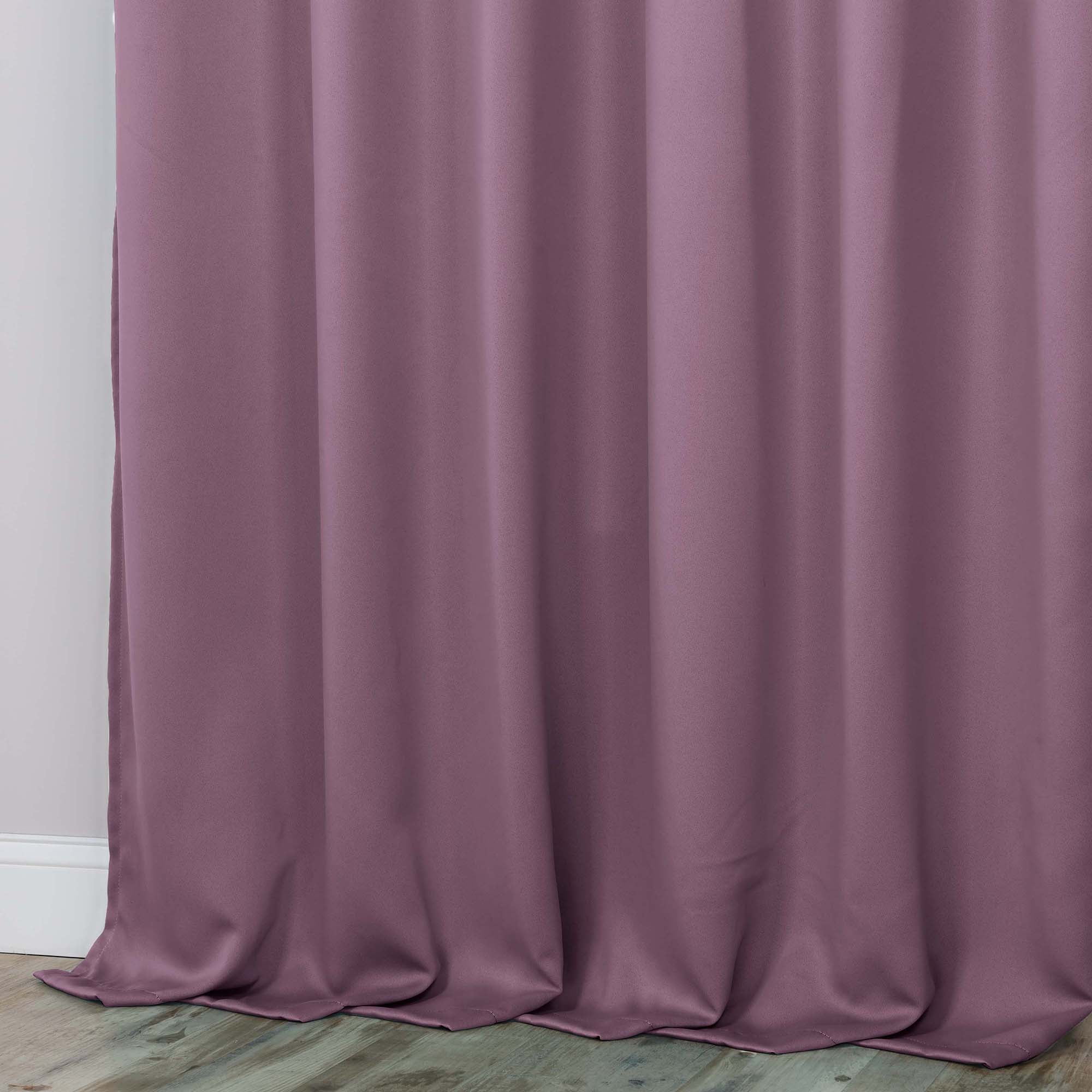 Superior Blackout Solid Light Filtering Grommet Curtain Panel Set, 42" x 96", Wisteria