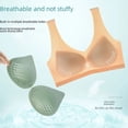 thumbnail image 4 of Ropa interior de seda de hielo ultrafina para mujer, sin costuras, de talla grande, transpirable, hermoso sujetador en la espalda, sin aros de acero, sujetador de una pieza, 4 of 5