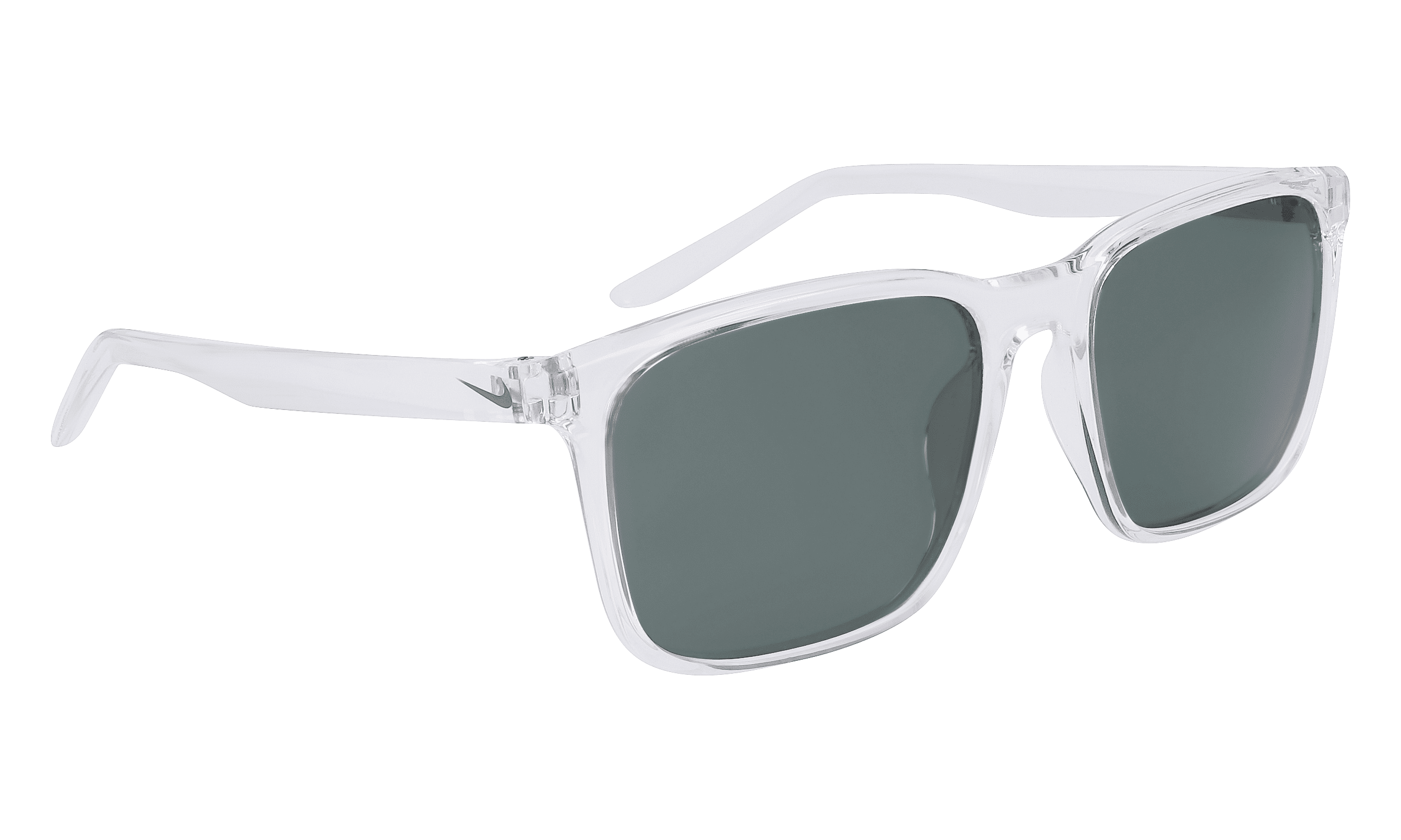 Nike Men's Square Polarized Prescription Sunglasses with Case, NIKE RAVE P FD1849G Clear