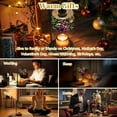thumbnail image 7 of Candle Warmer Lamp with Timer, Floral Vine Stained Glass Panel Decor Non-slip Wireless Remote Control Wax Melts Warmer with 4 Bulbs for Home Office Dorm, Birthday Gifts for Women, 7 of 7