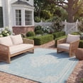 thumbnail image 3 of SAFAVIEH Courtyard Lula Traditional Indoor/Outdoor Area Rug, 4' x 5'7", Aqua/Grey, 3 of 10
