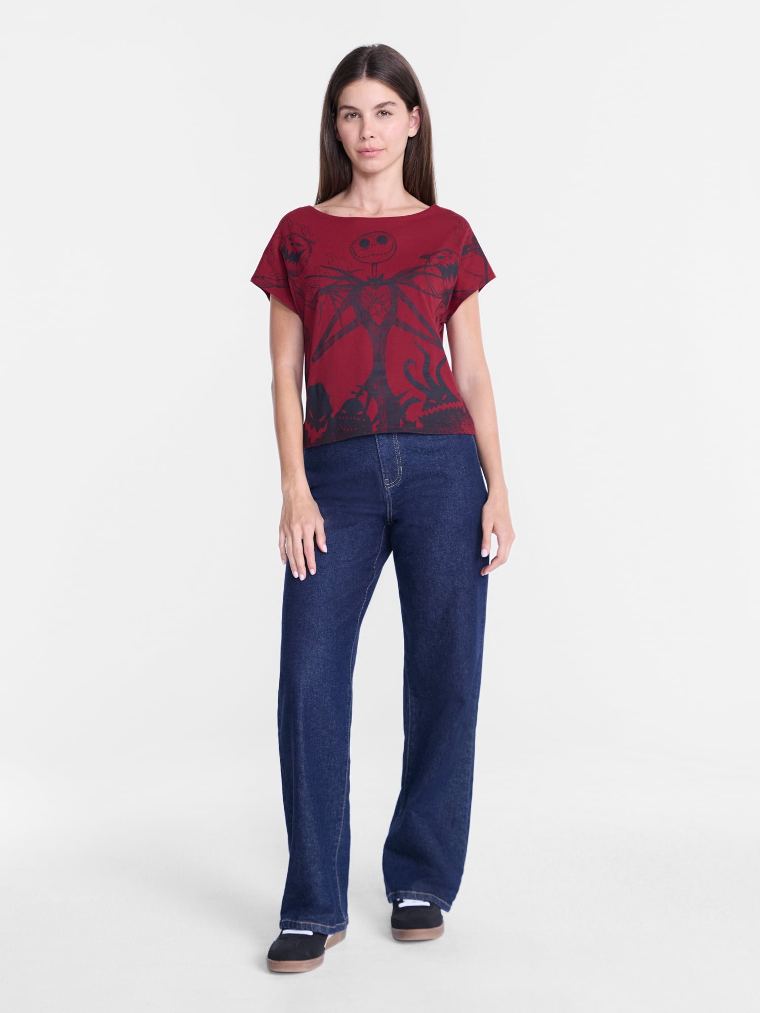 Disney Nightmare Before Christmas Women's Halloween Graphic Tee, Sizes XXS-XXL