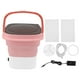 thumbnail image 1 of Lavadora portátil ABS silenciosa, mini cubo plegable para la colada, lavadora para RV, viaje, apartamento, enchufe estadounidense de 120 a 240V, rosa, 1 of 10