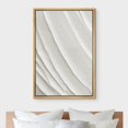 thumbnail image 3 of PixonSign Framed Wall Art Geometric White Paint Stroke Wave Pattern Abstract Shape Paintings Minimalism Modern Art Decor Contemporary Canvas Prints Fine Art for Rooms - 16"x24" Natural, 3 of 5